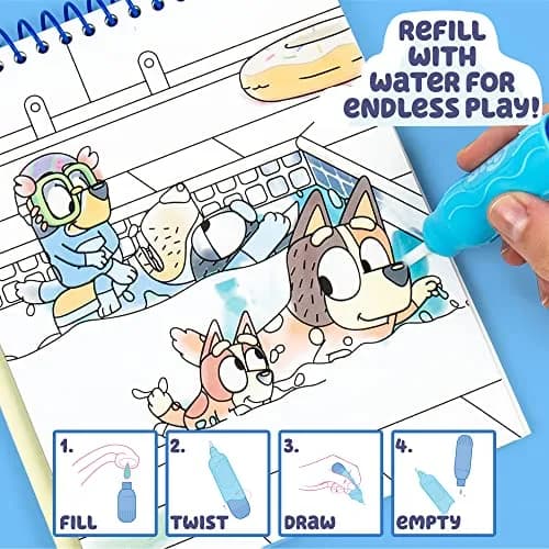 Horizon Group USA Bluey Aqua Art Pad with Water Pen | Reusable No-Mess Drawing & Coloring Activity Book for Kids Ages 3+ thumbnail 4