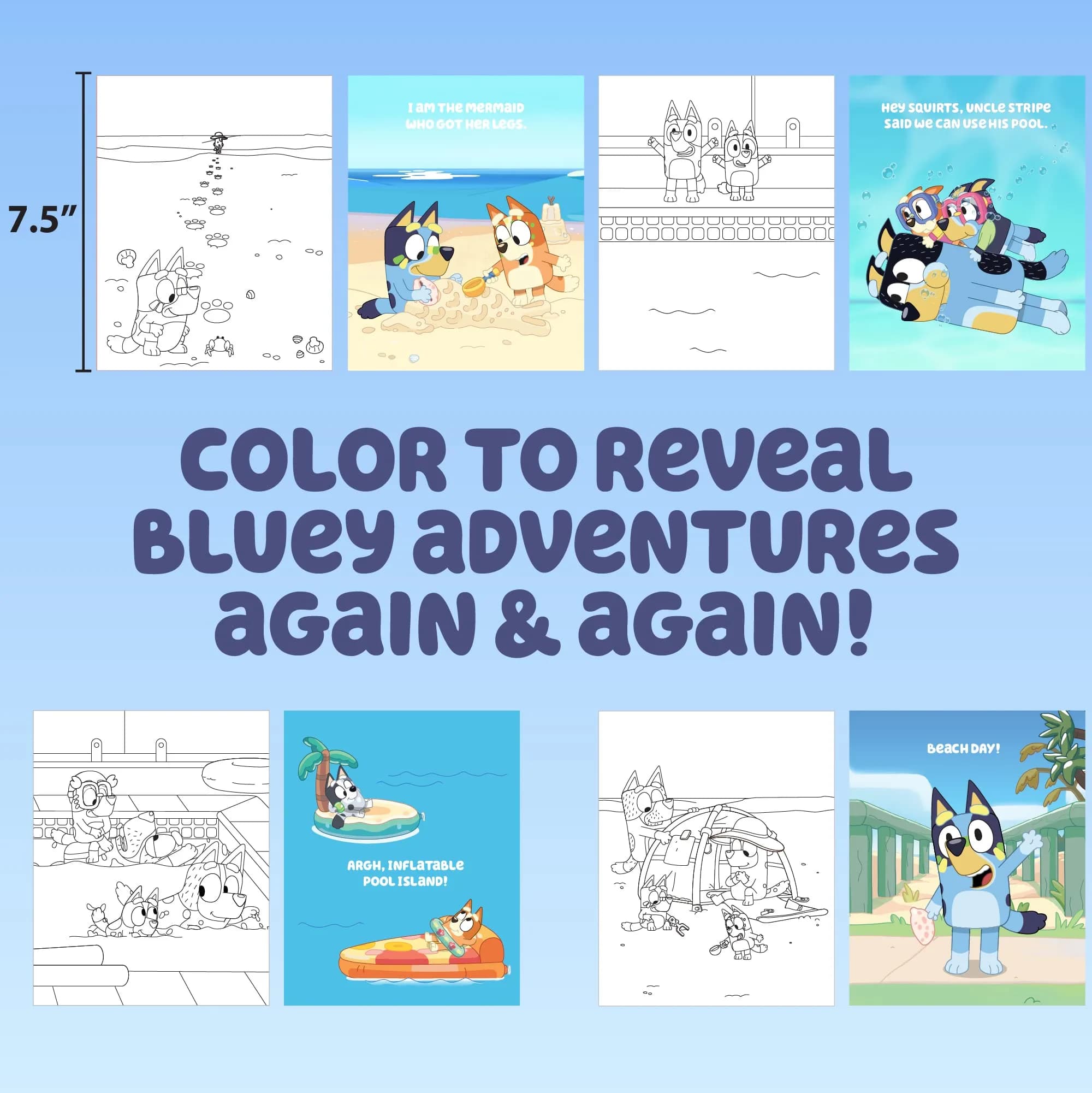 Horizon Group USA Bluey Aqua Art Pad with Water Pen | Reusable No-Mess Drawing & Coloring Activity Book for Kids Ages 3+ - view 5