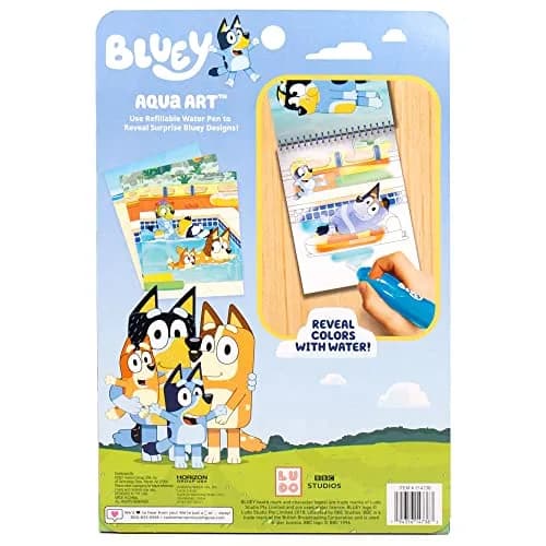 Horizon Group USA Bluey Aqua Art Pad with Water Pen | Reusable No-Mess Drawing & Coloring Activity Book for Kids Ages 3+ thumbnail 7
