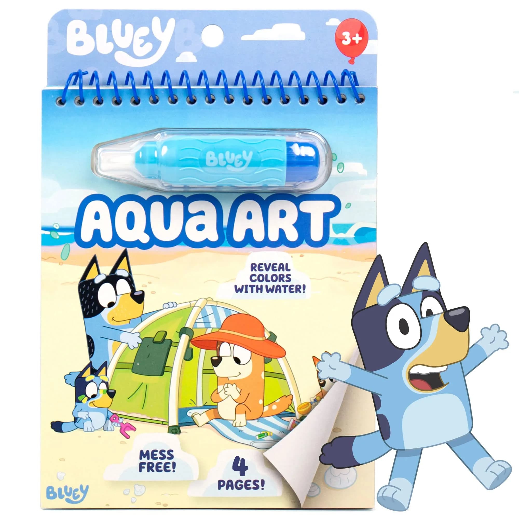 Horizon Group USA Bluey Aqua Art Pad with Water Pen | Reusable No-Mess Drawing & Coloring Activity Book for Kids Ages 3+