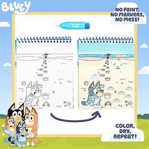 Horizon Group USA Bluey Aqua Art Pad with Water Pen | Reusable No-Mess Drawing & Coloring Activity Book for Kids Ages 3+ thumbnail 2