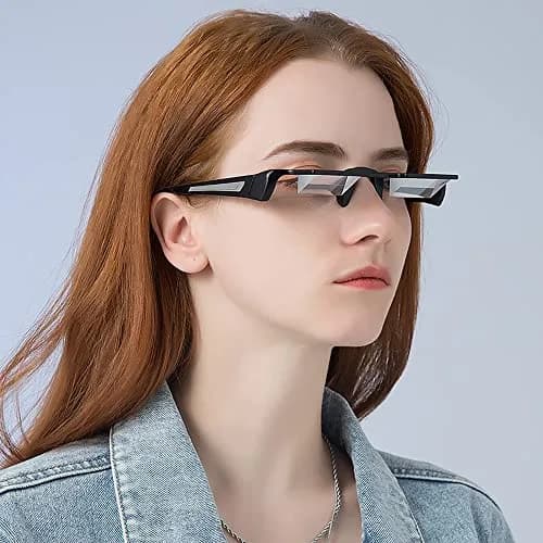 Sigvetan Lazy Glasses Laying Down Light Prism Glasses 90° Angle Neck Relaxer for Lying Down Reading & Watching TV/Phone | Light-Weight & Comfortable thumbnail 4