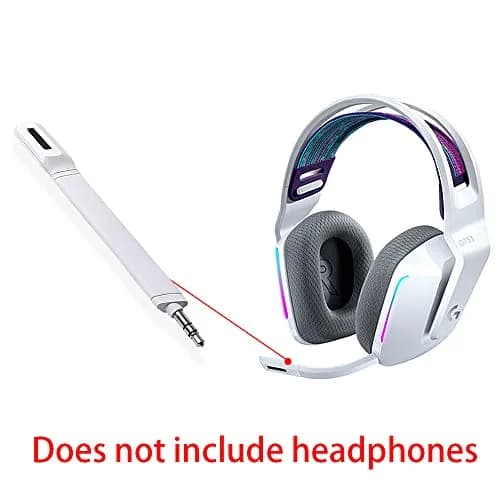 HUYUN White Microphone for Logitech G733 | Noise Isolation, Crystal Sound, Detachable Mic thumbnail 4