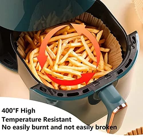 TOGOO Air Fryer Paper Liners 7.9" Round | Non-stick Disposable Parchment Sheets for Baking & Roasting thumbnail 3