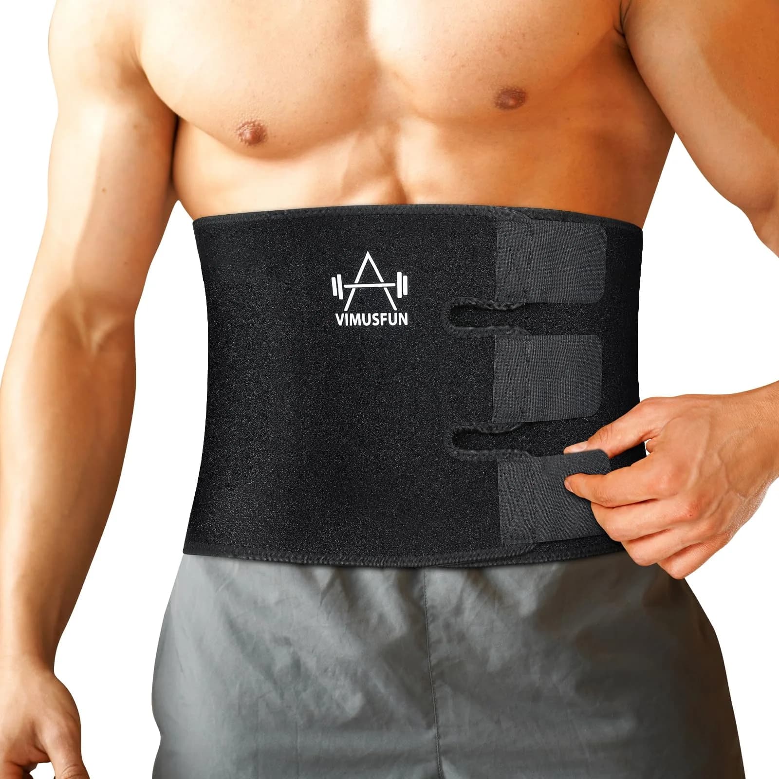 VIMUSFUN Waist Trimmer Belt for Women & Men | Sweat & Support Waist Trainer 8.5"x39"
