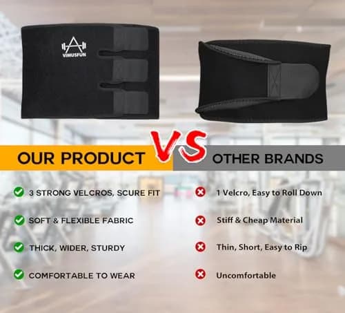 VIMUSFUN Waist Trimmer Belt for Women & Men | Sweat & Support Waist Trainer 8.5"x39" thumbnail 3