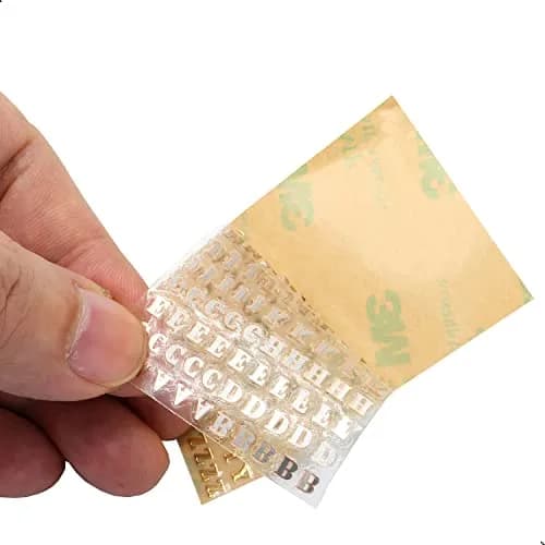SIXQJZML Mini Alphabet Number Stickers 3mm | Glitter Alloy Self-Adhesive Letters for Resin Crafts & Scrapbooking thumbnail 5