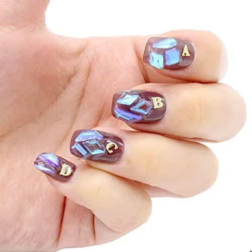 SIXQJZML Mini Alphabet Number Stickers 3mm | Glitter Alloy Self-Adhesive Letters for Resin Crafts & Scrapbooking thumbnail 7
