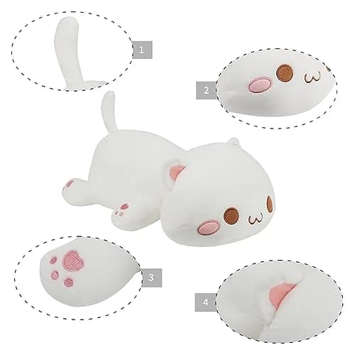 AFAN Cat Plush Pillow 13.7 Inch | Cute, Soft & Cuddly for Kids & Adults thumbnail 2