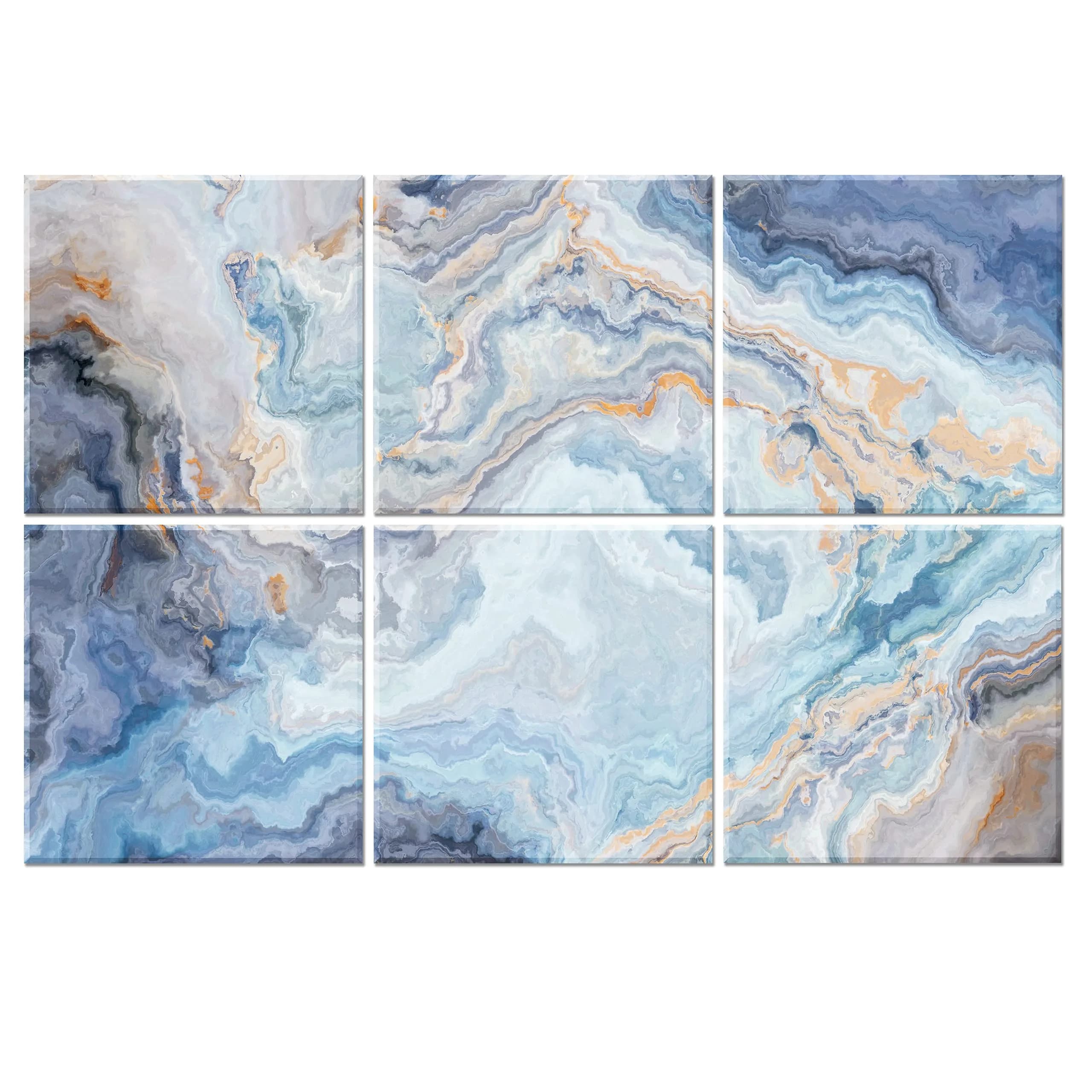 Ruonin.X Decorative Acoustic Wall Art Panels | Sound Absorbing & Fire-Resistant 72x48 inches — Flowing Colors