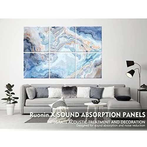 Ruonin.X Decorative Acoustic Wall Art Panels | Sound Absorbing & Stylish 72"x48" thumbnail 2