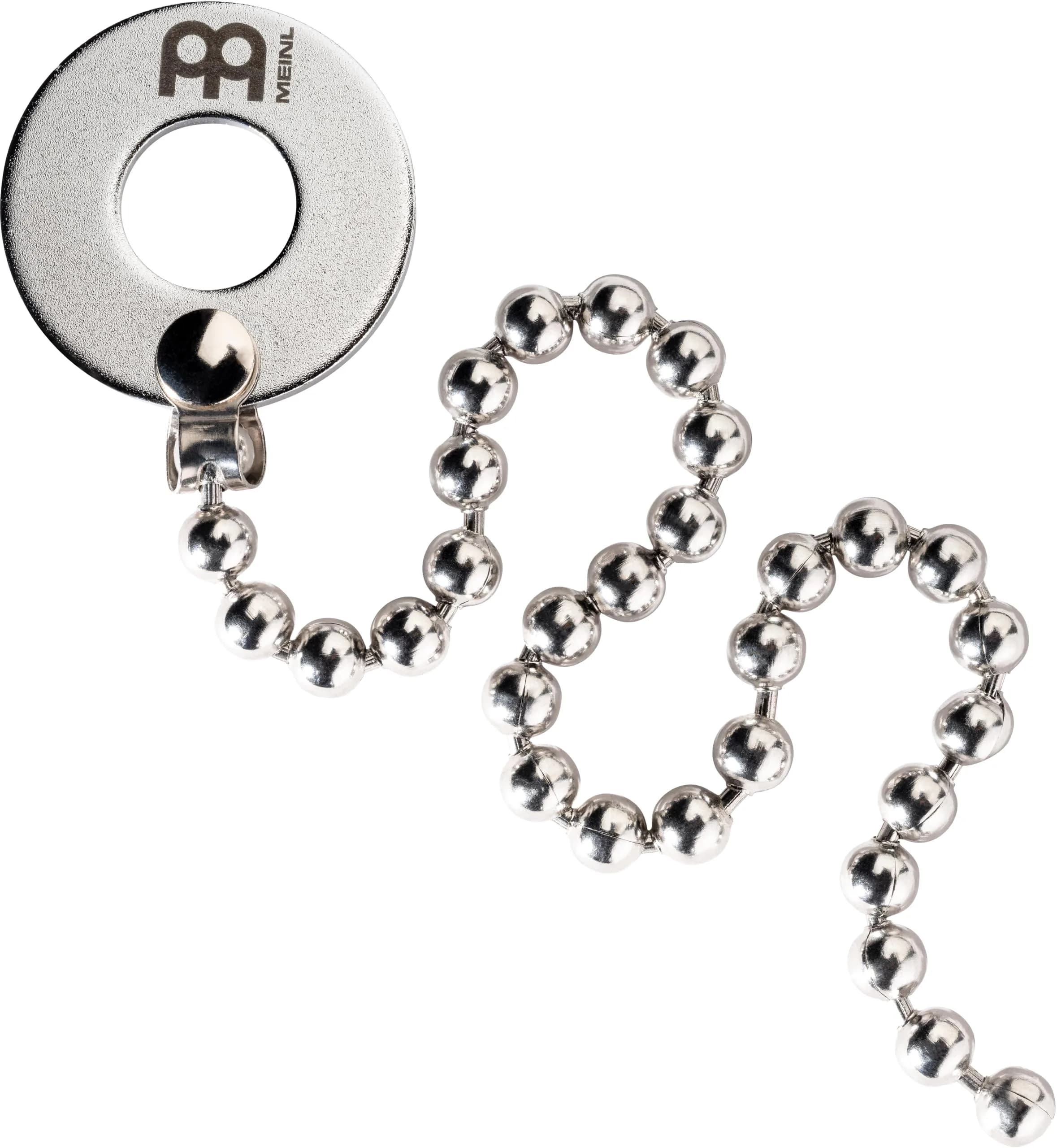 Meinl Percussion Heavy Cymbal Bacon Sizzler — 10.5" Stainless Steel Chain, No-Drill Rivet Sound
