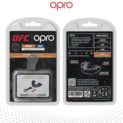 OPRO Bronze Level Youth UFC Moldable Mouth Guard Essential Fit (Black) | Boxing, MMA, Sports Protection thumbnail 7