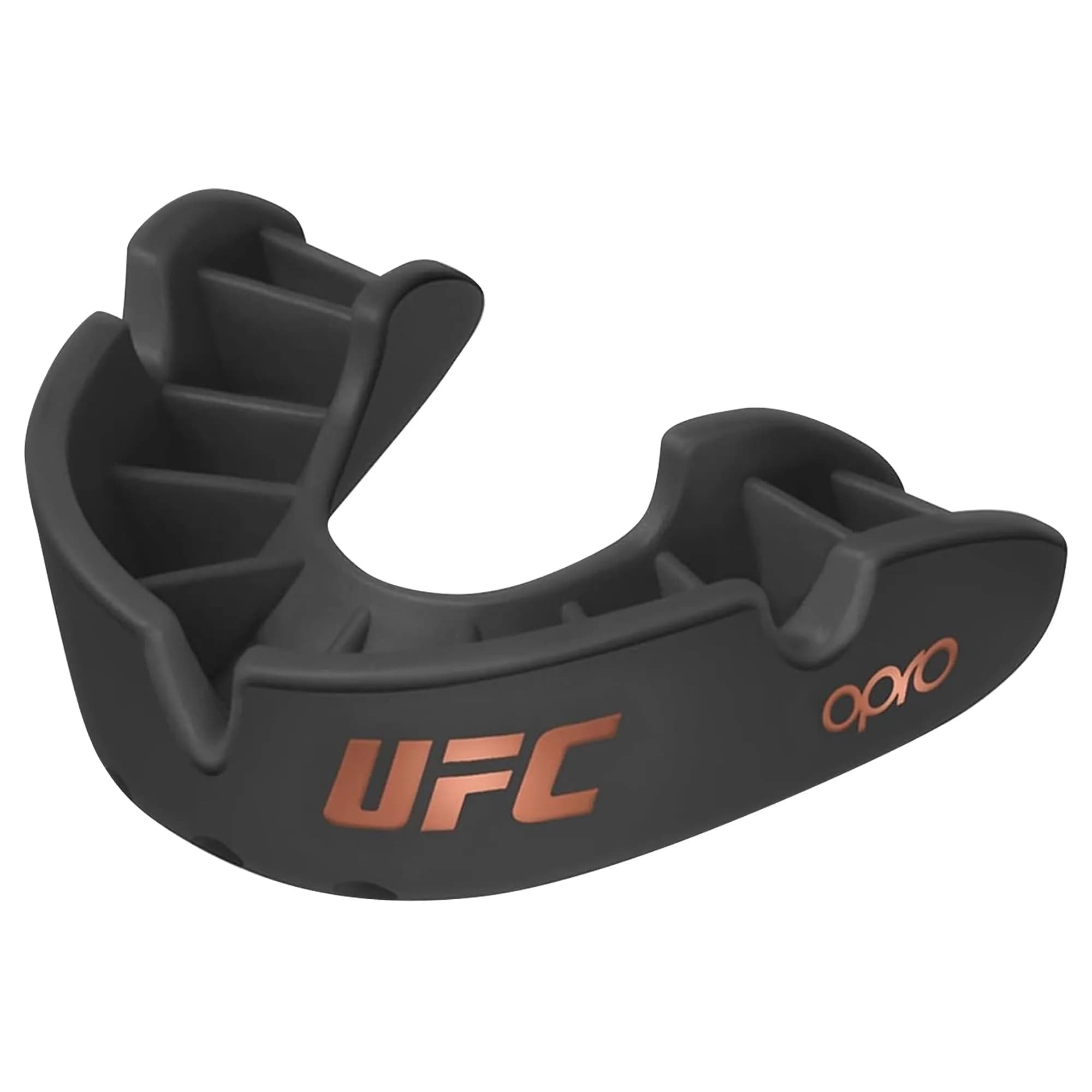 OPRO Bronze Level Moldable Mouth Guard Essential Fit (Blue) 180mm x 105mm x 40mm | Impact Protection for Sports — Ufc Black / Youth