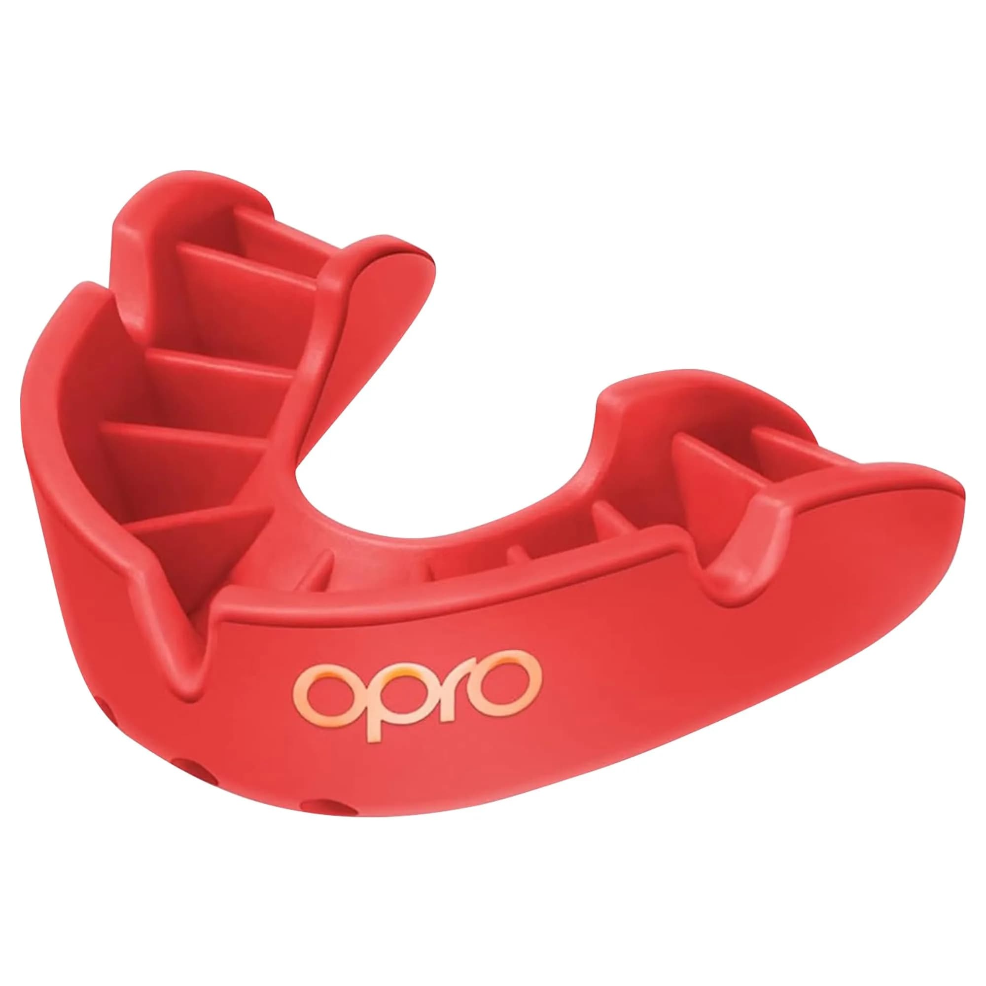OPRO Bronze Level Youth Moldable Mouth Guard - Essential Fit, Red | Impact Protection for Boxing, MMA, Football & Hockey - main product image