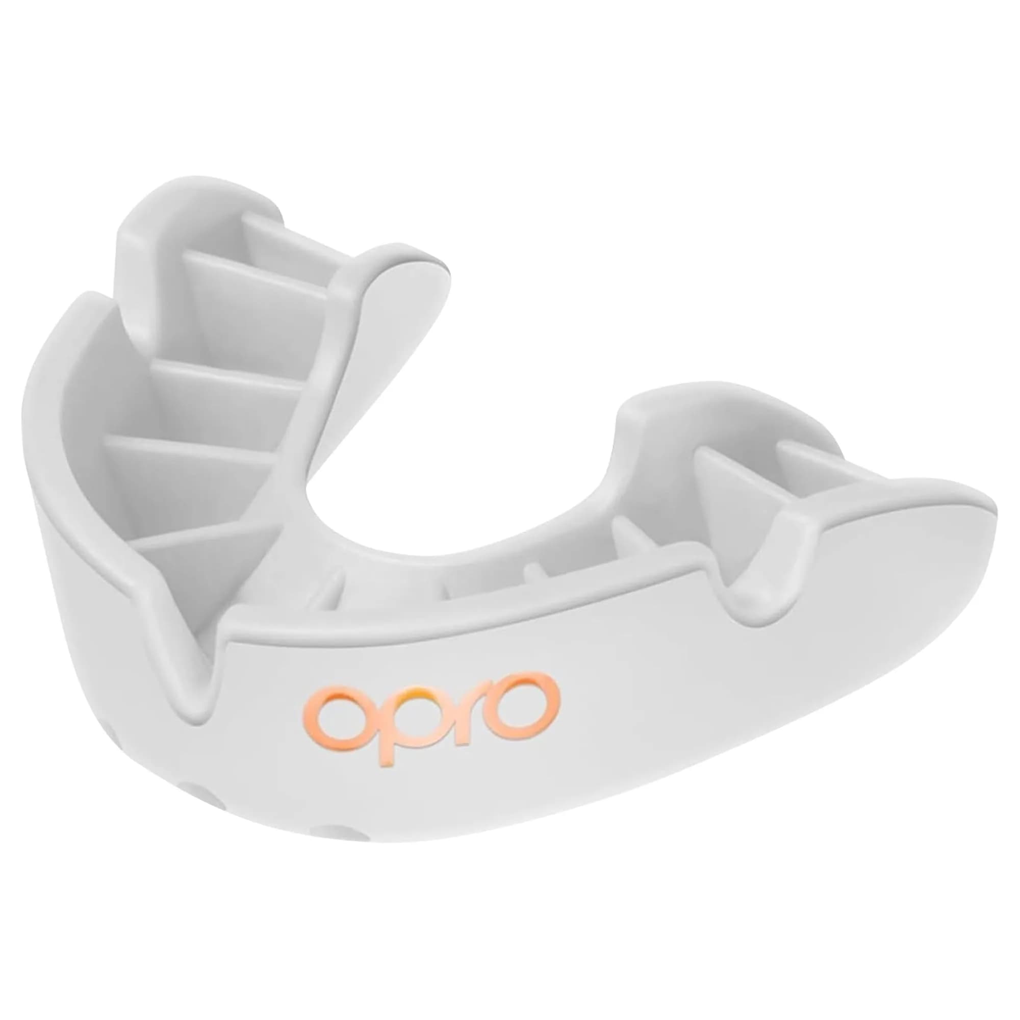 OPRO Bronze Level Youth Moldable Mouth Guard - Essential Fit, White - main product image