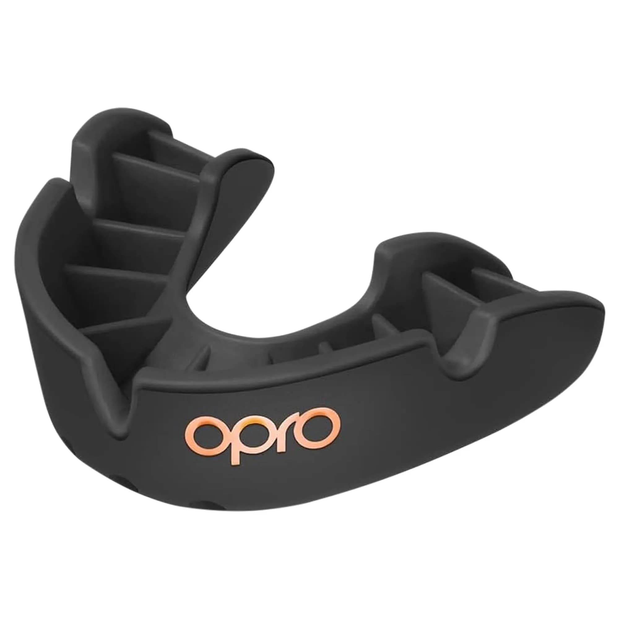 OPRO Bronze Level Youth Moldable Mouth Guard - Essential Fit, Black - main product image