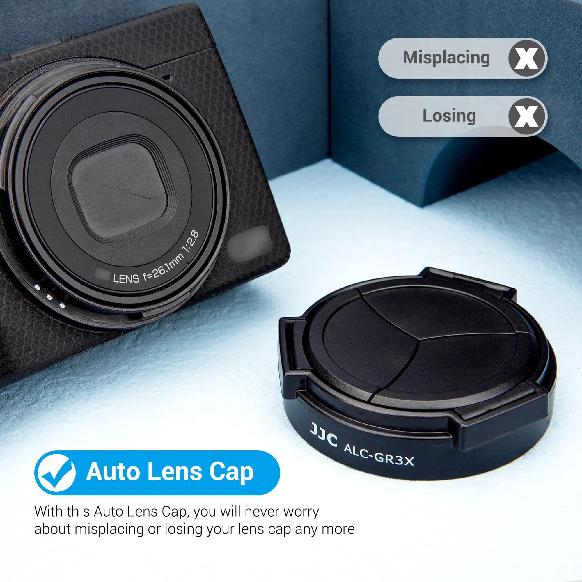 JJC Auto Lens Cap Cover for Ricoh GR IIIx & GR IIIx HDF | 5.6 cm (2.2 in) Diameter - view 5