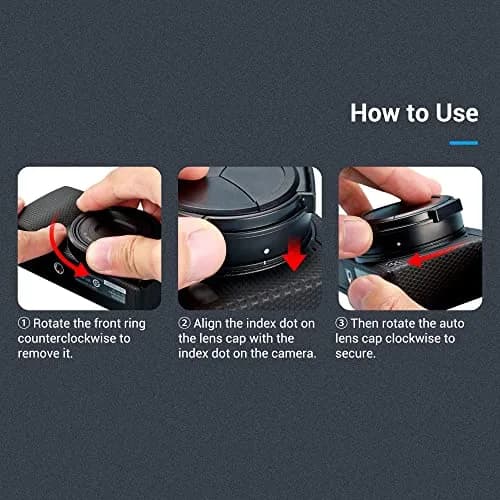 JJC Auto Lens Cap Cover for Ricoh GR IIIx & GR IIIx HDF | 5.6 cm (2.2 in) Diameter thumbnail 6