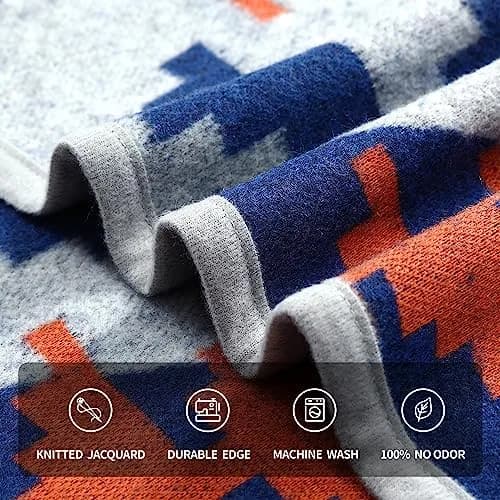 ACUSHLA Merino Wool Camp Blanket 79x63 in Grey | Thick, Washable, All Weather Outdoor Blanket thumbnail 6