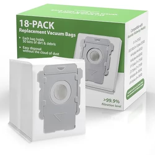 GOFWE Vacuum Bags for iRobot Roomba Series | 18 Pack, Compatible with i7, i8, j7, s9+ | Long-Lasting Dust Containment thumbnail 1
