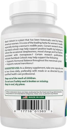 Best Naturals Black Cohosh 540 Mg | 240 Capsules for Hormonal Support in India thumbnail 7