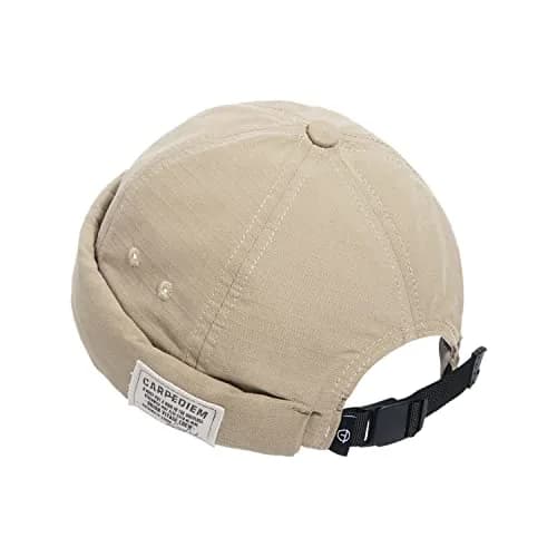 Croogo Brimless Docker Hat with Rolled Cuff & Buckle Adjustment - Beige (56-60cm / 22-23.6 inches) thumbnail 1