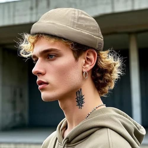 Croogo Brimless Docker Hat with Rolled Cuff & Buckle Adjustment - Beige (56-60cm / 22-23.6 inches) thumbnail 2