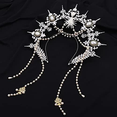 BLESSUME Silver Halo Crown Headband | Costume Accessory for Women (1 Count) thumbnail 5