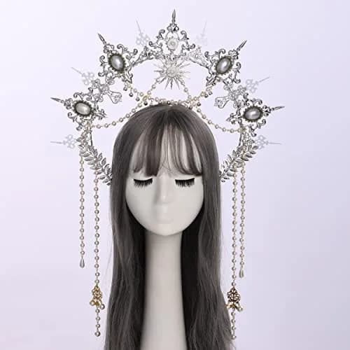 BLESSUME Silver Halo Crown Headband | Costume Accessory for Women (1 Count) thumbnail 2
