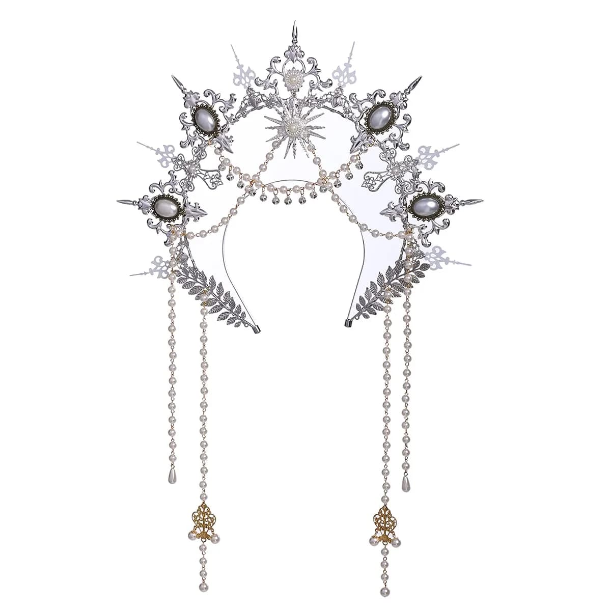 BLESSUME Silver Halo Crown Headband | Costume Accessory for Women (1 Count) - main product image