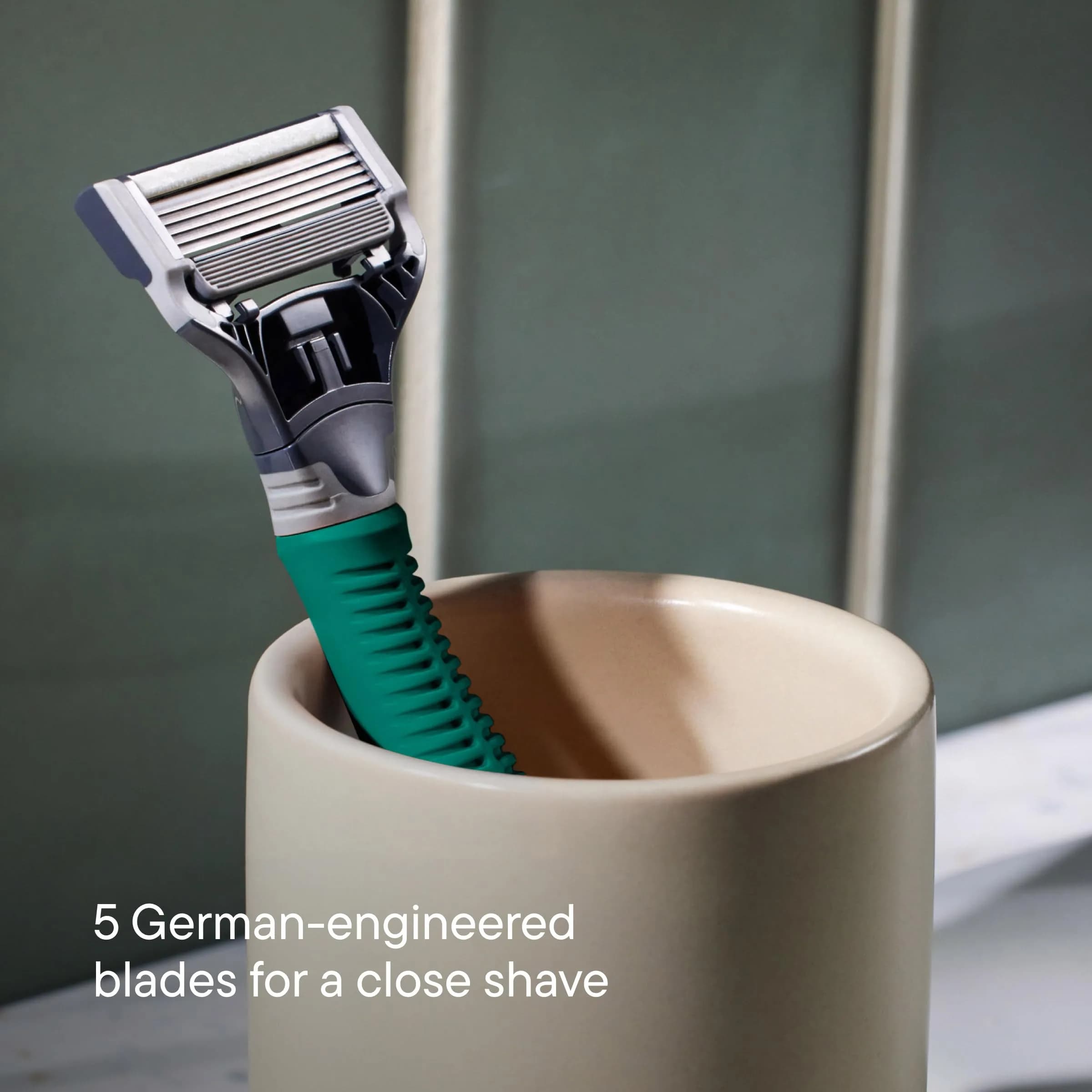 Harry's Sage Shaving Kit for Men - Winston Handle & 3 German-Engineered Blade Refills - view 4