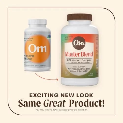 OM MUSHROOM SUPERFOOD Master Blend Mushroom Capsules 168 Count | Supports Immunity & Stress Relief thumbnail 7