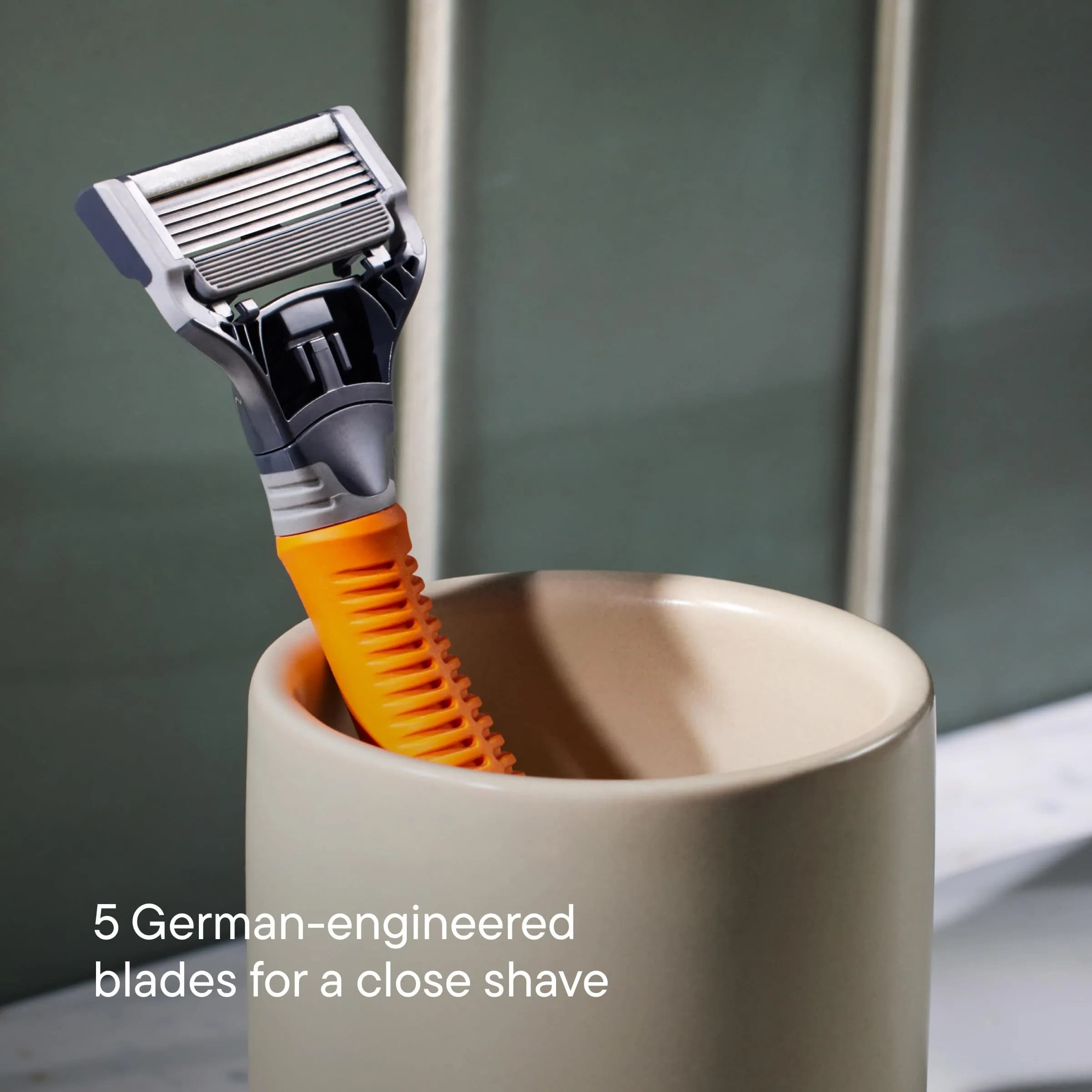 Harry's Original Shaving Kit for Men - 5-Blade Razor Handle & 3 Refills | German Engineered Ember - view 4
