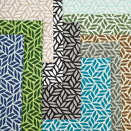 DII Fridge & Shelf Liner Collection Non-Adhesive, Cut to fit, Machine Washable, 12x20, Gray Abstract Leaf, 2 Piece thumbnail 6