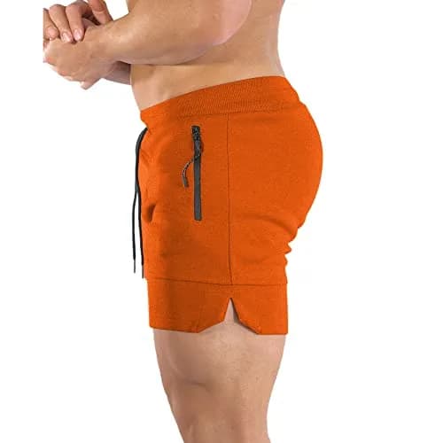 PIDOGYM Men's 5" Gym Shorts with Zipper Pockets for Running & Workout | Lightweight, Breathable Polyester Blend thumbnail 2