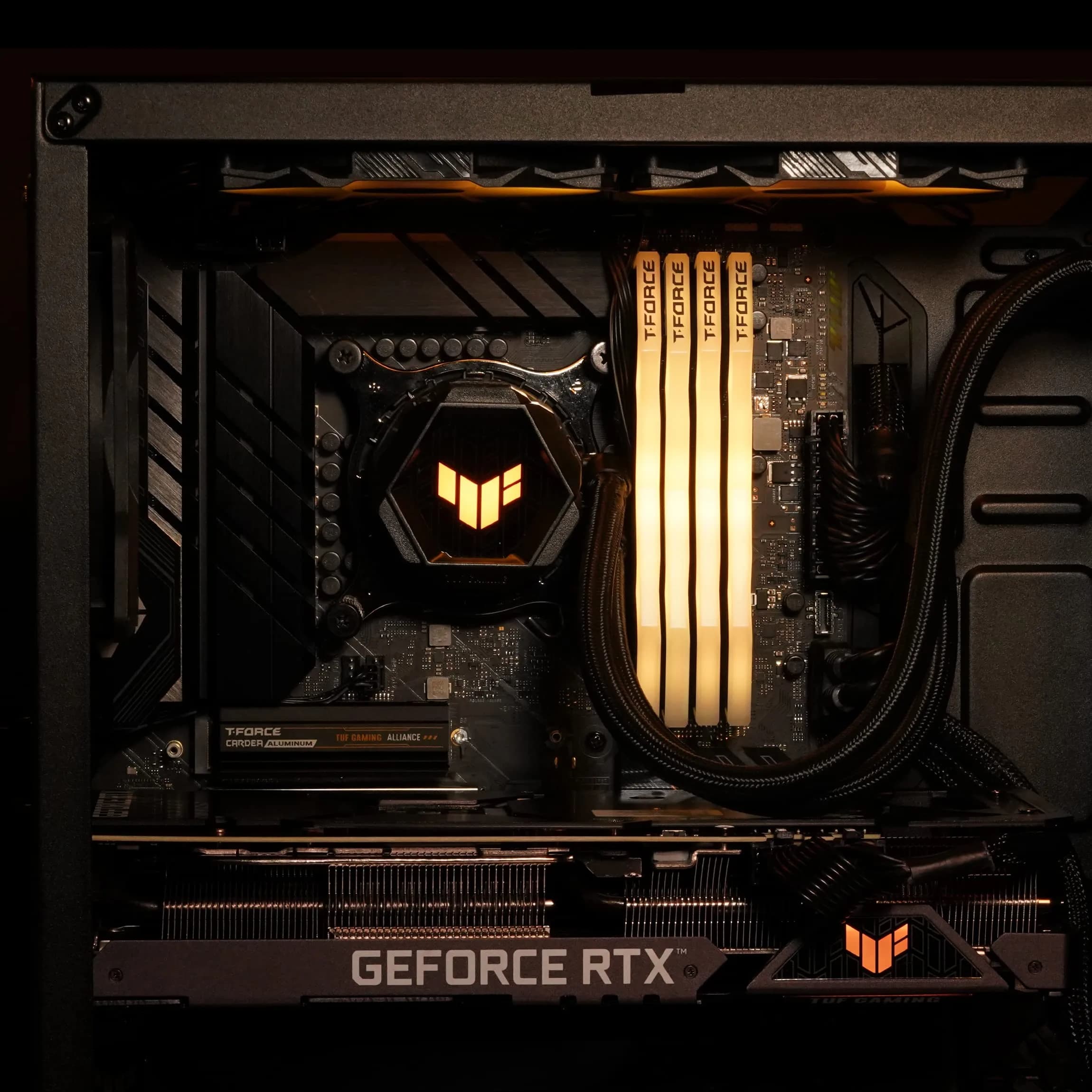 TEAMGROUP T-Force Delta TUF Gaming Yellow RGB DDR5 32GB (2x16GB) 5200MHz Desktop Memory RAM - view 4