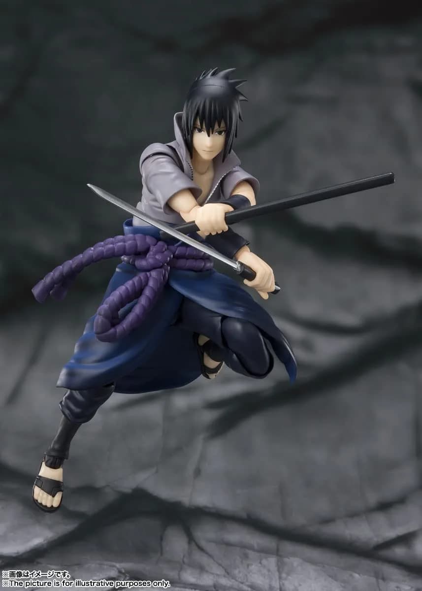 TAMASHII NATIONS Sasuke Uchiha Action Figure 15cm (5.9") | Naruto Shippuden Licensed Collectible - view 3