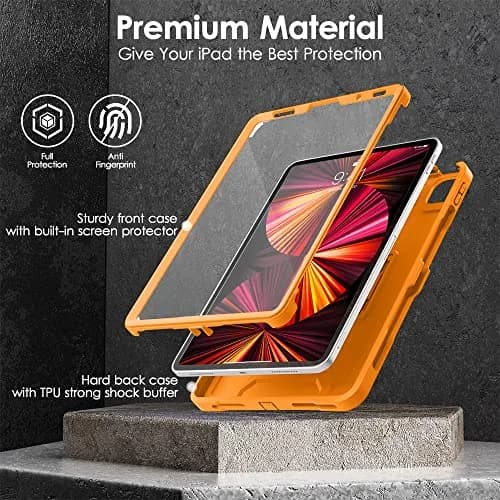 DTTO Portable Electronic Device Cover for iPad Pro 11" 2020-2022 | Shock-Resistant Orange thumbnail 7