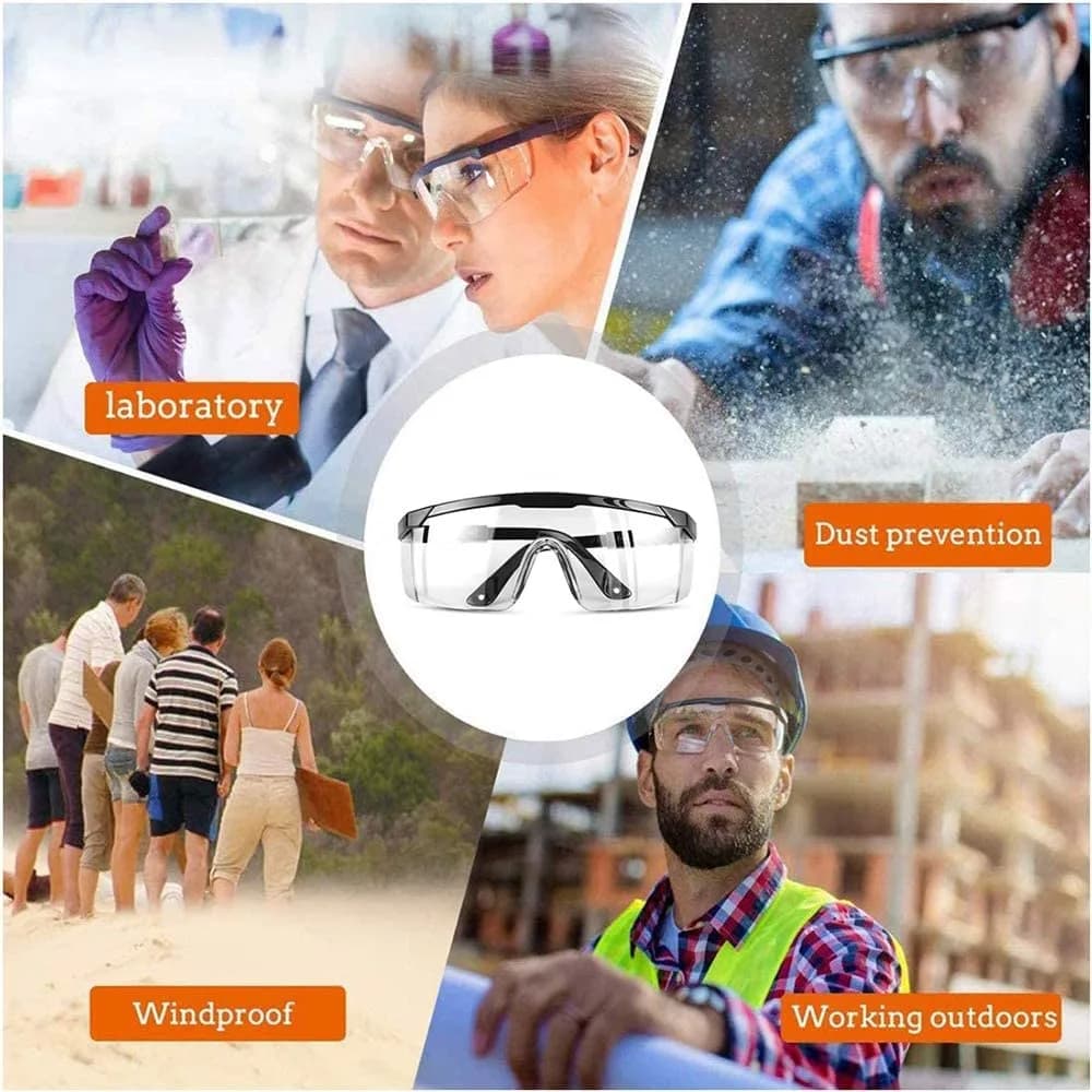 mozeeda 5-Pack Safety Goggles for Men & Women | Over-Glasses Fit, Anti-Fog, Anti-Scratch, Impact-Resistant - view 9