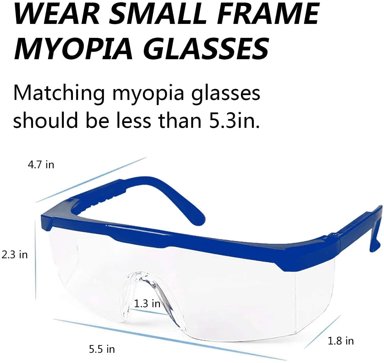 mozeeda 5-Pack Safety Goggles for Men & Women | Over-Glasses Fit, Anti-Fog, Anti-Scratch, Impact-Resistant - view 2