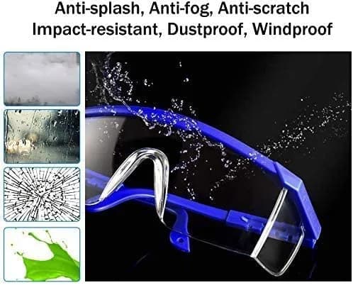 mozeeda 5-Pack Safety Goggles for Men & Women | Over-Glasses Fit, Anti-Fog, Anti-Scratch, Impact-Resistant - view 4