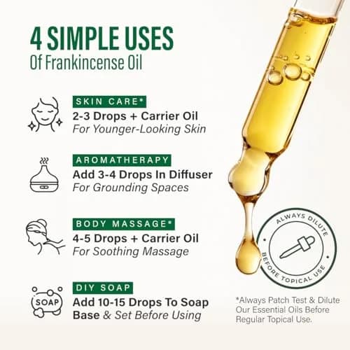 KUKKA Frankincense Essential Oil 118ml (4 Fl Oz) | Pure Natural Oil for Skin, Face, Body & DIY Soap Making thumbnail 6