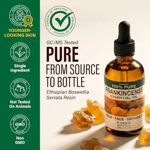 KUKKA Frankincense Essential Oil 118ml (4 Fl Oz) | Pure Natural Oil for Skin, Face, Body & DIY Soap Making thumbnail 3