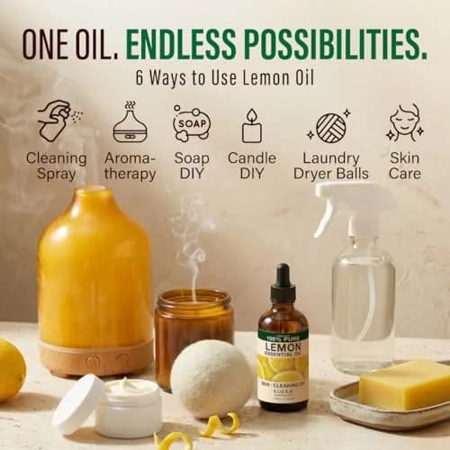 KUKKA Essential Oils Lemon Essential Oil 118ml (4 Fl Oz) | Pure Natural Oil for Skin, Cleaning, Diffuser & DIY thumbnail 6