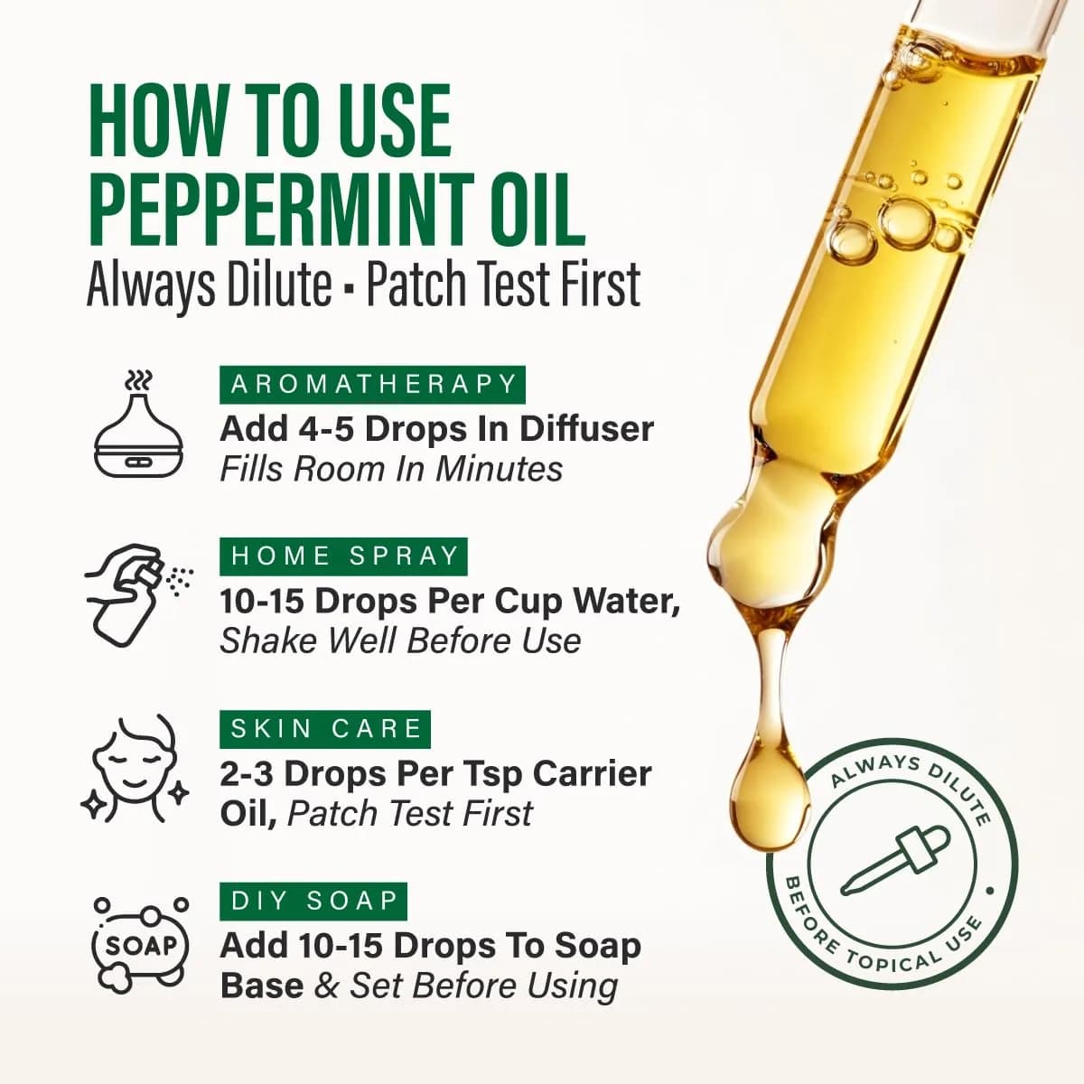 KUKKA Essential Oils Pure Peppermint Oil 120ml (4 Fl Oz) | Steam-Distilled GCMS Tested for Hair, Skin, Diffuser, Aromatherapy & DIY Soap Making Scent - view 7