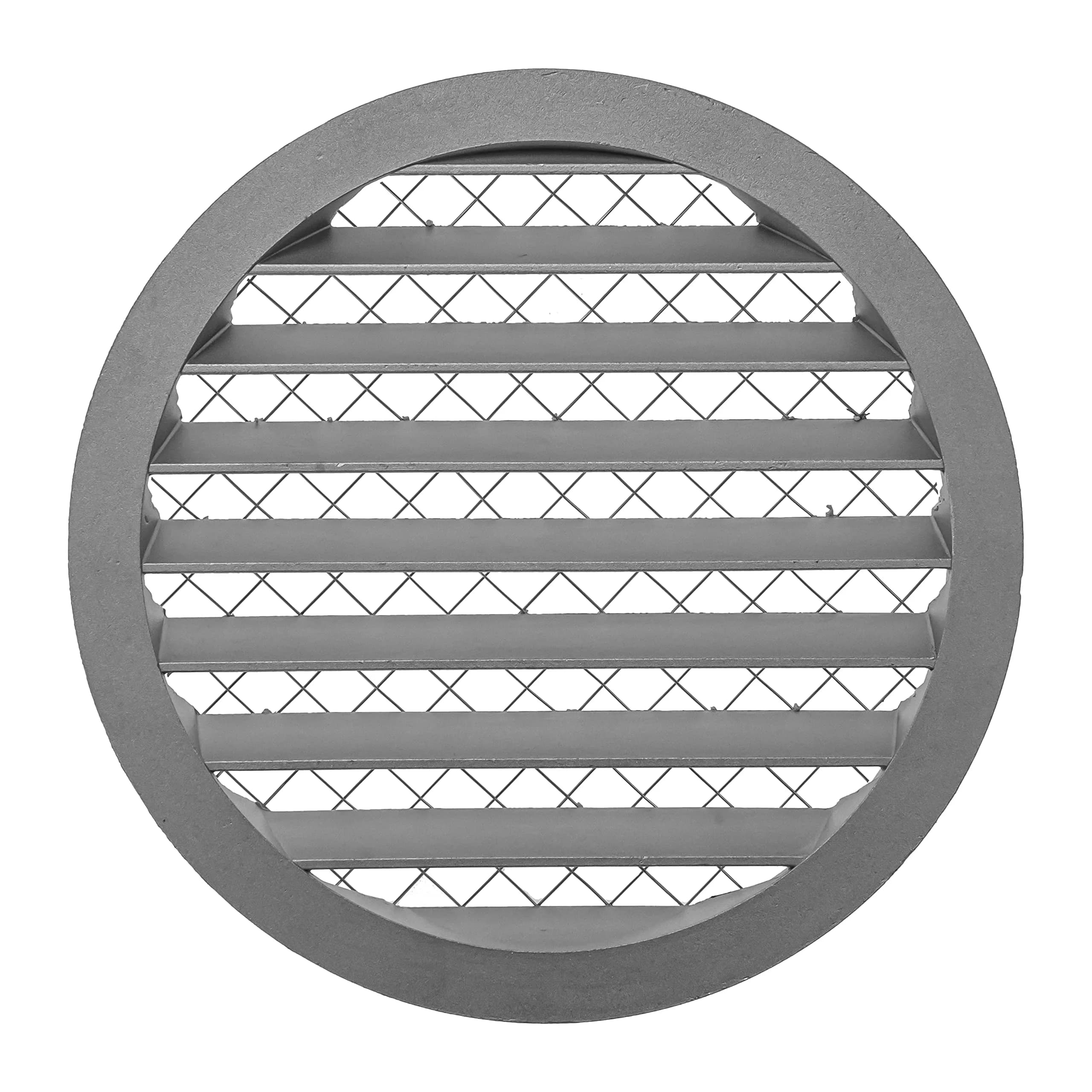 Repa Market 8 Inch (20.32 cm) Heavy-Duty Aluminum Alloy Gable Vent | Outdoor Air Return Grille with Mesh Screen — Gray