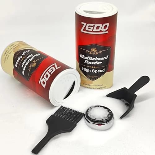 ZGDQ Shuffleboard Powder Set | 2 Cans 14oz & Mini Broom for Table Games thumbnail 7