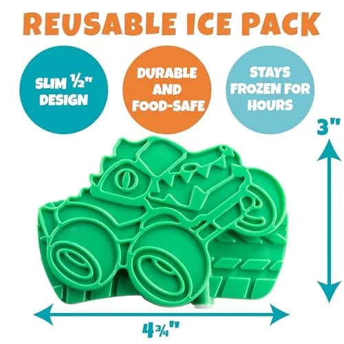 Bentology Kids Insulated Lunch Box Set with Thermos Food Jar & Ice Pack | Food Safe, BPA-Free, 10 x 8 x 3 inches thumbnail 4