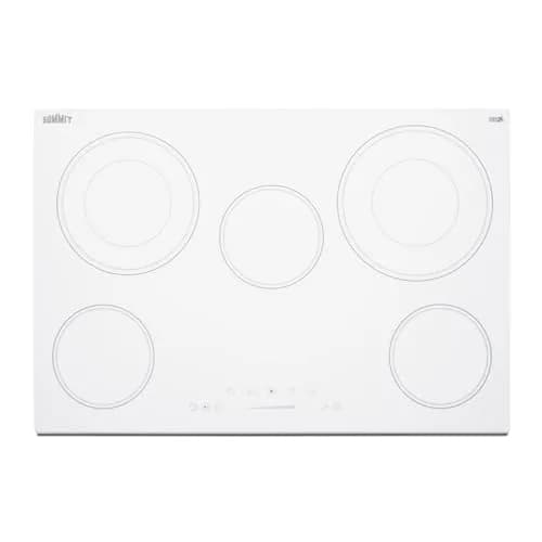 Summit 30" 5 Burner Electric Cooktop, White | ADA Compliant, 240V, Ceramic Glass thumbnail 1